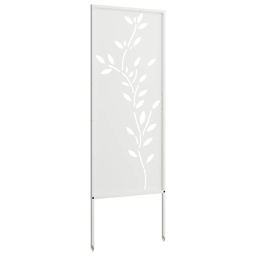 Garden Decorative Panel White 50 x 140 cm Cold-rolled steel