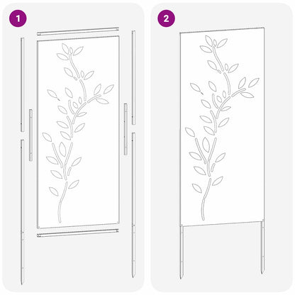 Garden Decorative Panel Anthracite 50 x 140 cm