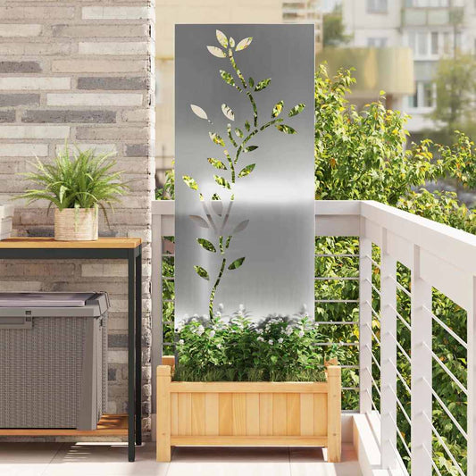 Garden Decorative Panel Silver 50 x 140 cm Galvanised steel