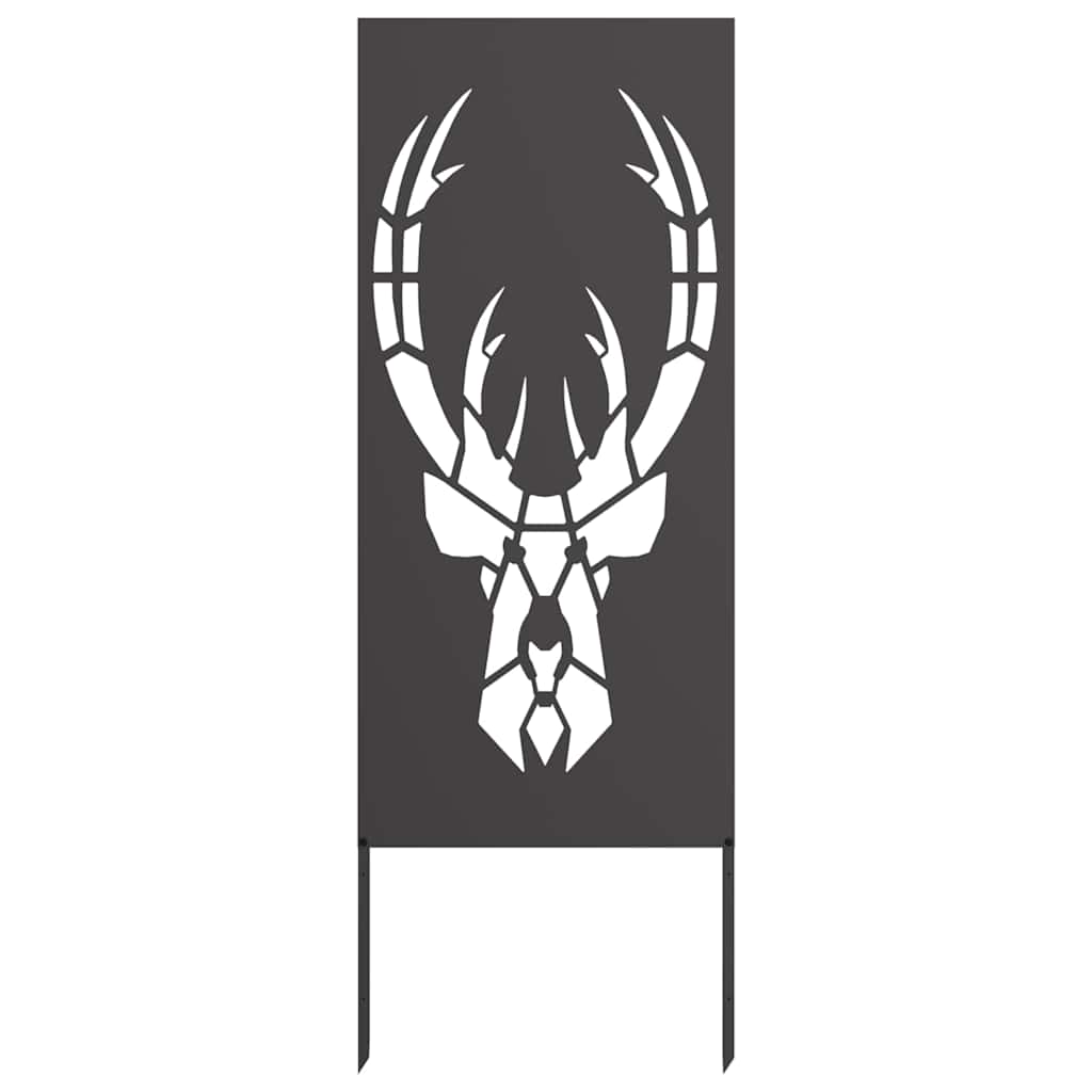 Garden Privacy Screen Black 50 x 140 cm Cold-rolled steel