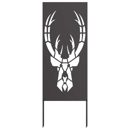 Garden Privacy Screen Black 50 x 140 cm Cold-rolled steel