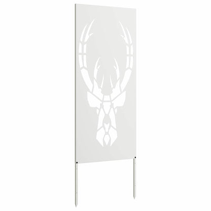 Garden Privacy Screen White 50 x 140 cm Cold-rolled steel