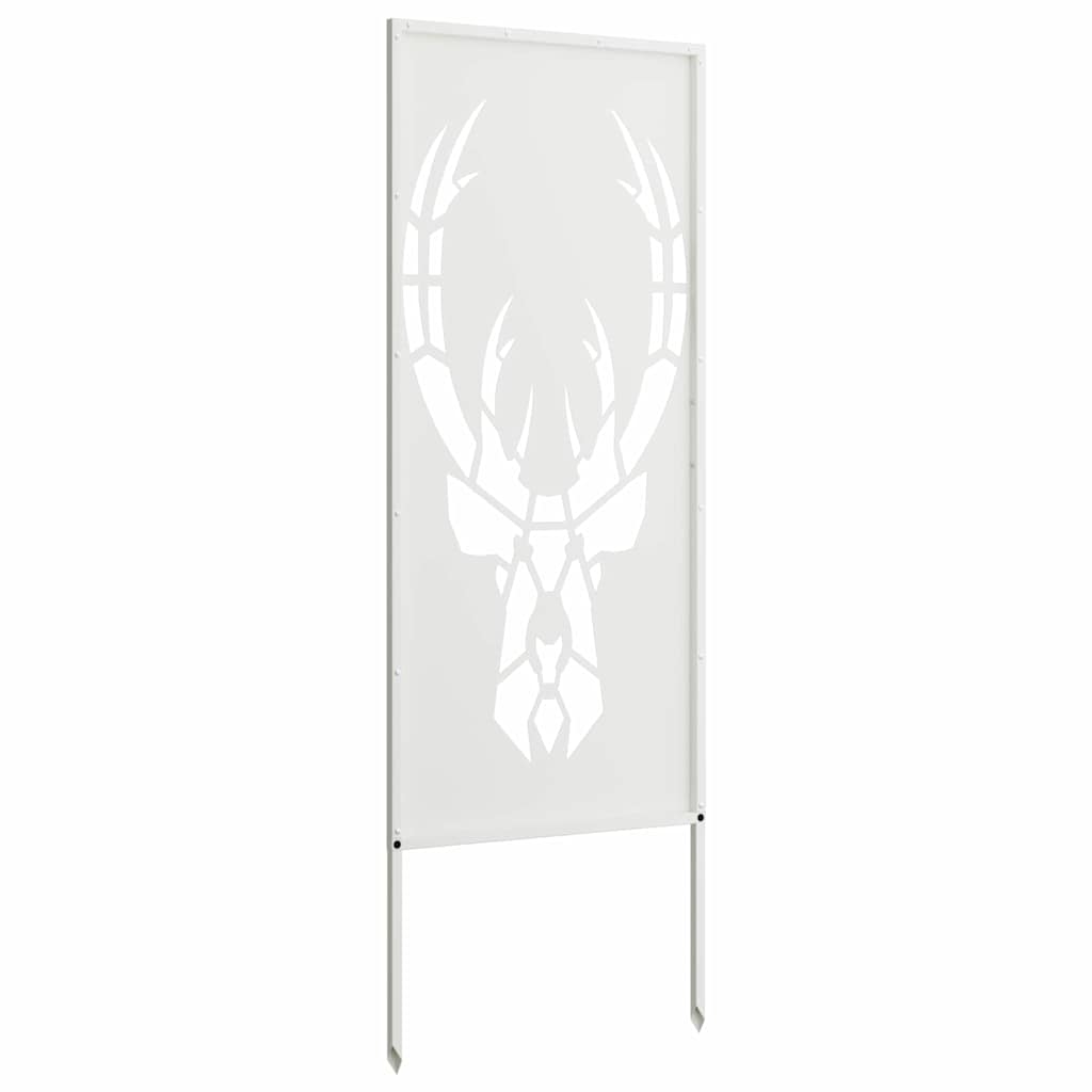 Garden Privacy Screen White 50 x 140 cm Cold-rolled steel