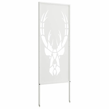 Garden Privacy Screen White 50 x 140 cm Cold-rolled steel