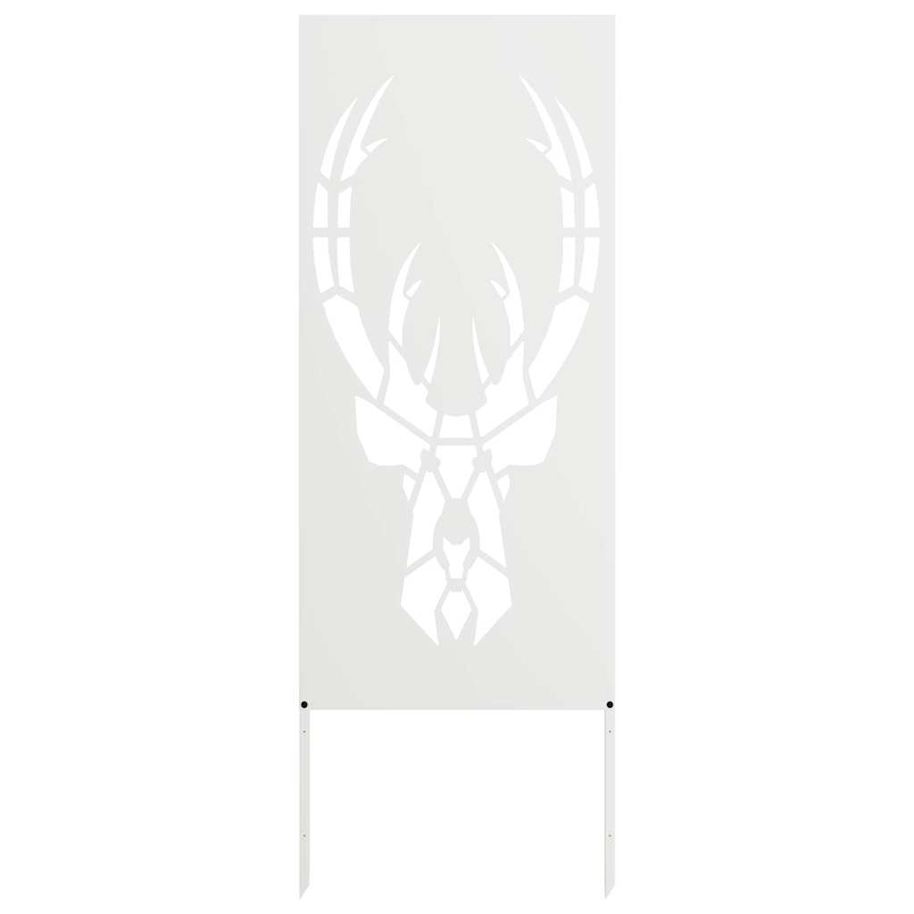 Garden Privacy Screen White 50 x 140 cm Cold-rolled steel