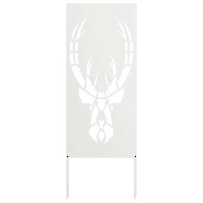 Garden Privacy Screen White 50 x 140 cm Cold-rolled steel