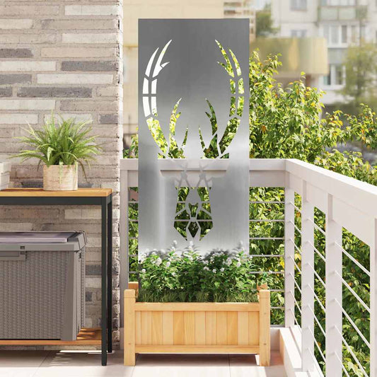 Garden Privacy Screen Silver 50 x 140 cm Galvanised steel