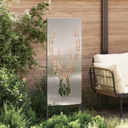 Garden Privacy Screen Silver 50 x 140 cm Galvanised steel