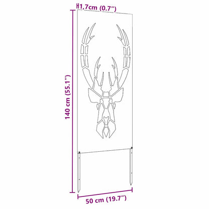 Garden Privacy Screen Silver 50 x 140 cm Galvanised steel