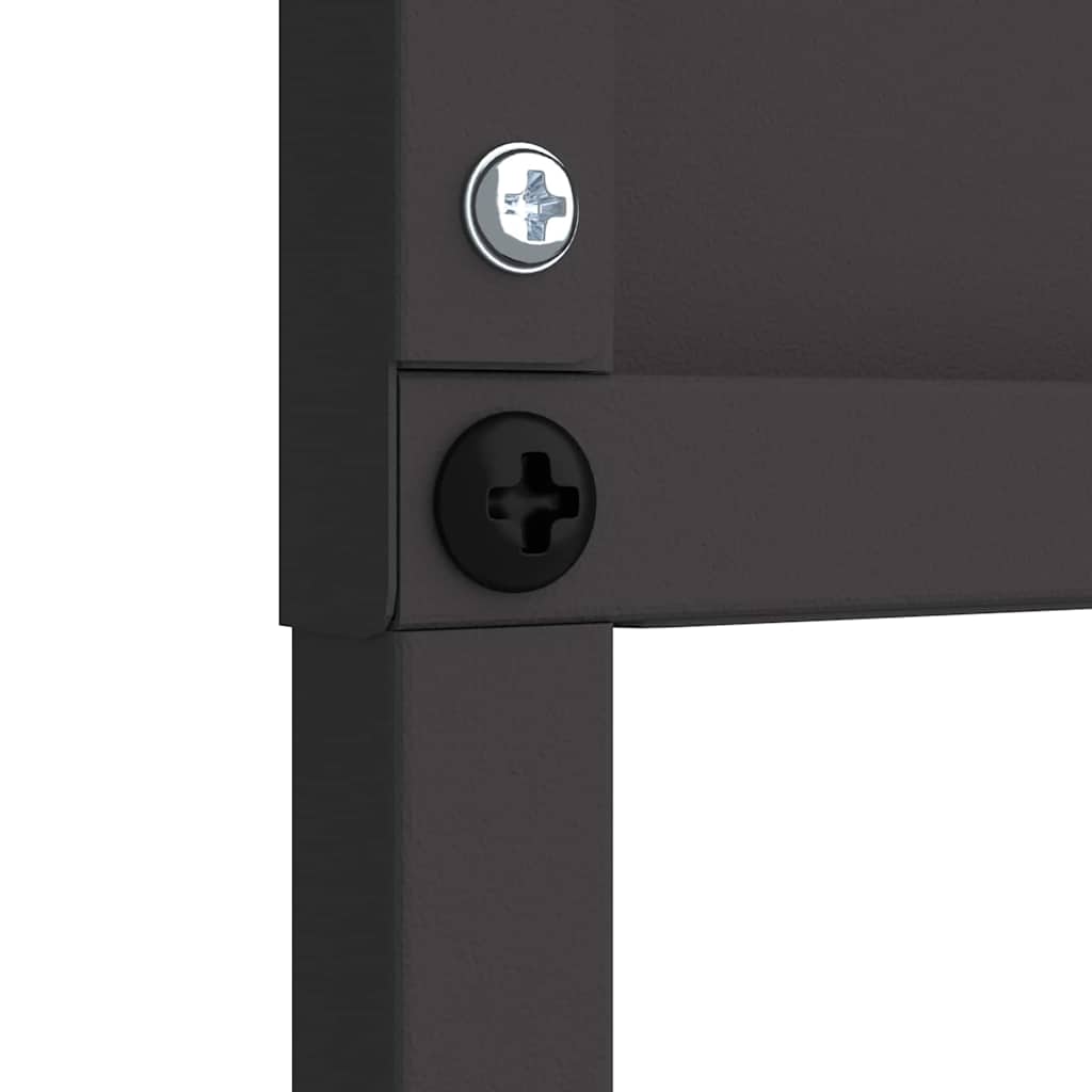 Garden Privacy Screen Black 50 x 140 cm Cold-rolled steel