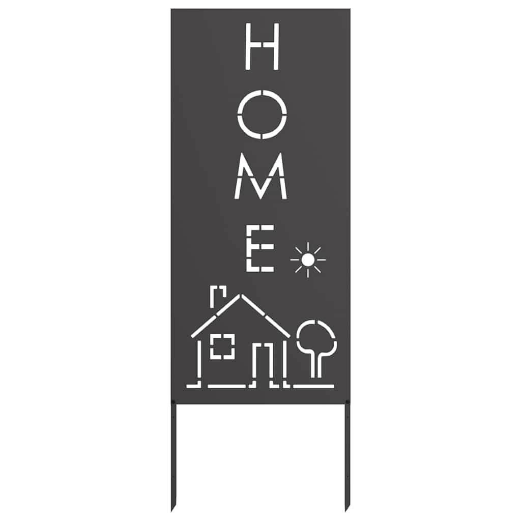 Garden Privacy Screen Black 50 x 140 cm Cold-rolled steel