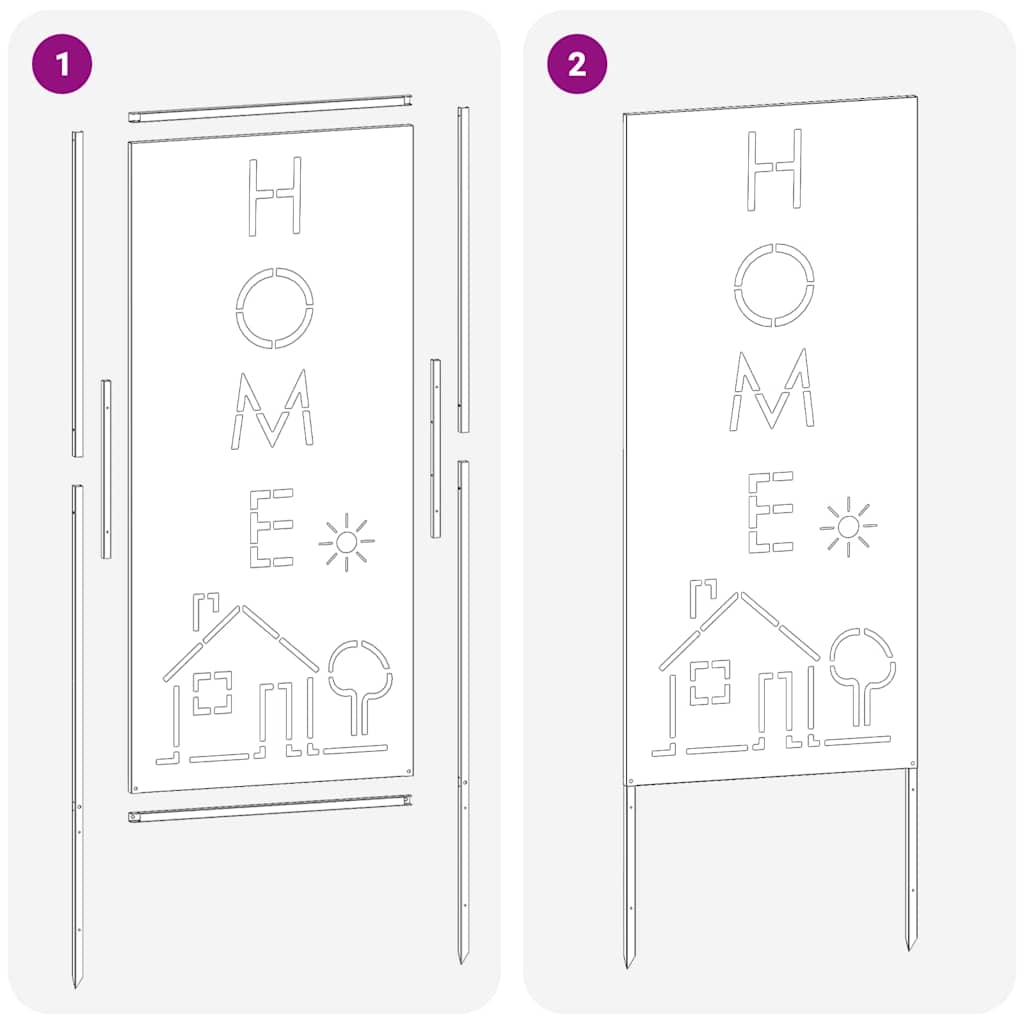 Garden Privacy Screen Anthracite 50 x 140 cm Cold-rolled steel