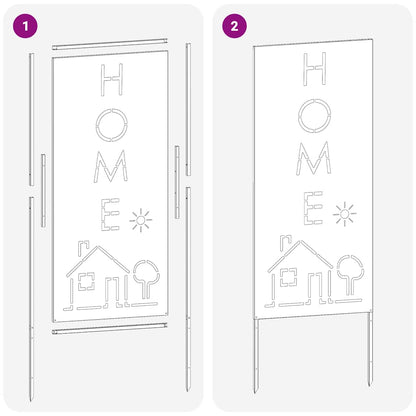 Garden Privacy Screen Silver 50 x 140 cm Stainless steel