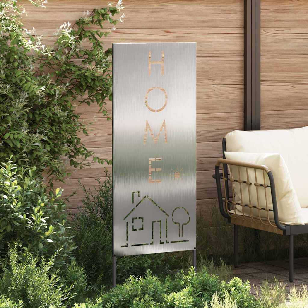 Garden Privacy Screen Silver 50 x 140 cm Stainless steel