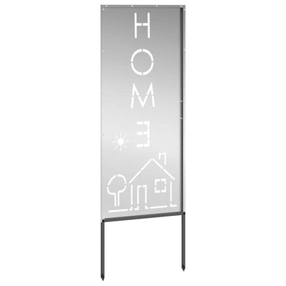 Garden Privacy Screen Silver 50 x 140 cm Galvanised steel