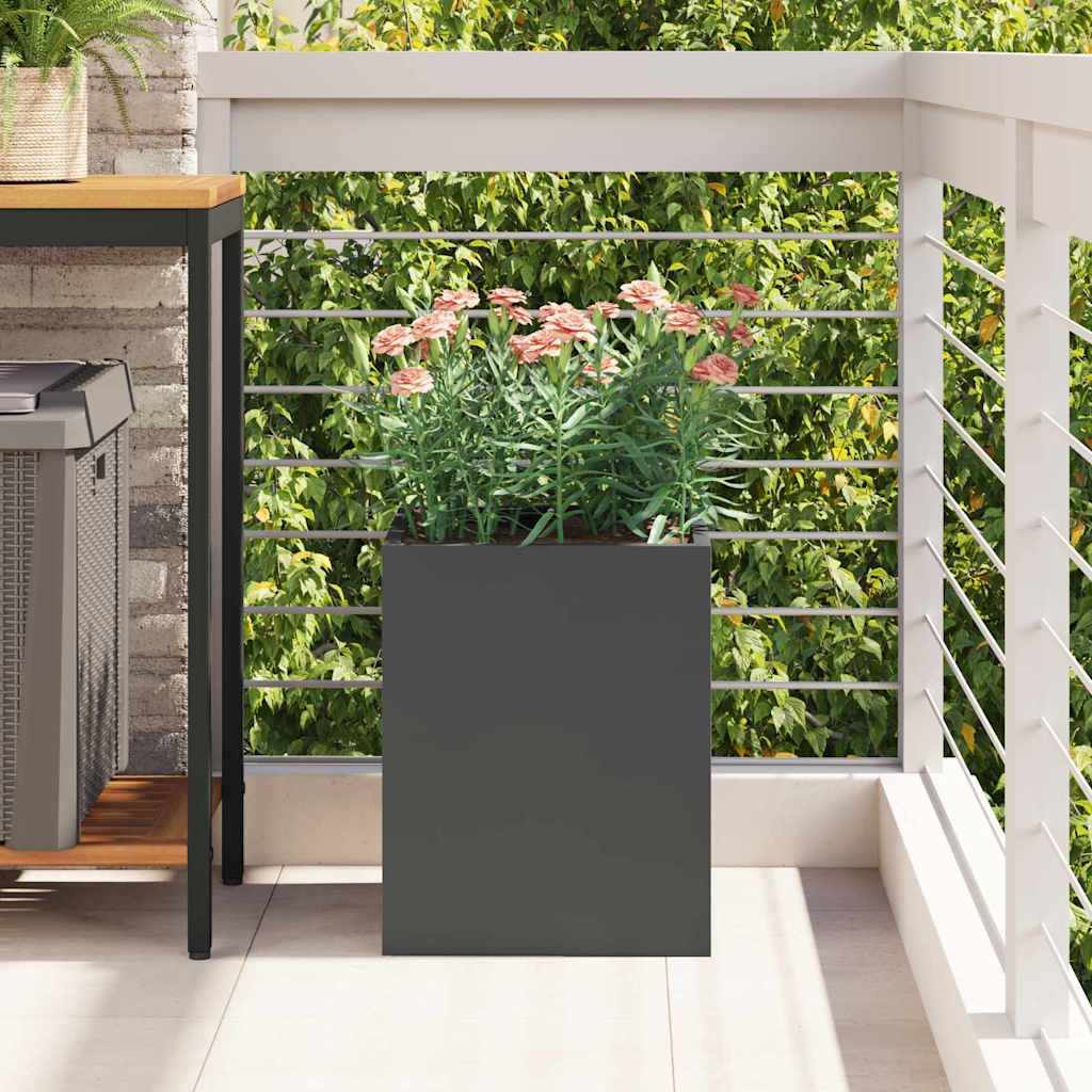 Garden Planter Black 32 x 32 x 40 cm Cold-rolled steel