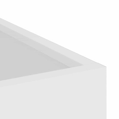 Garden Planter White 32 x 32 x 40 cm Cold-rolled steel