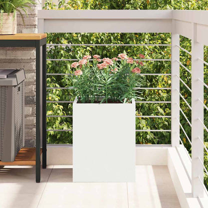 Garden Planter White 32 x 32 x 40 cm Cold-rolled steel