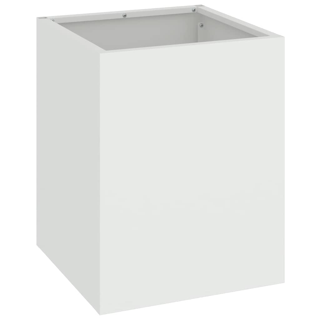 Garden Planter White 32 x 32 x 40 cm Cold-rolled steel