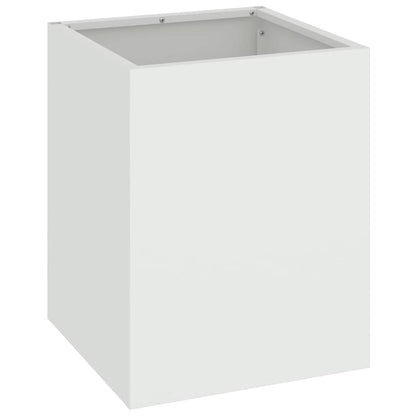 Garden Planter White 32 x 32 x 40 cm Cold-rolled steel