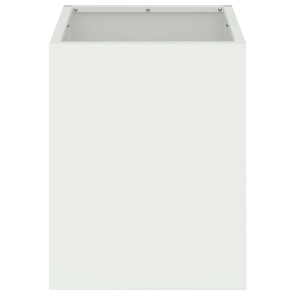 Garden Planter White 32 x 32 x 40 cm Cold-rolled steel