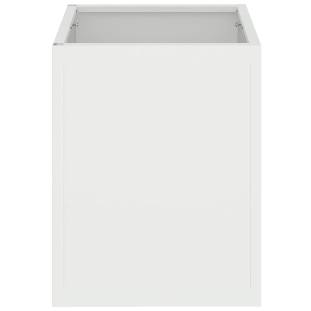 Garden Planter White 32 x 32 x 40 cm Cold-rolled steel