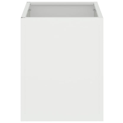 Garden Planter White 32 x 32 x 40 cm Cold-rolled steel