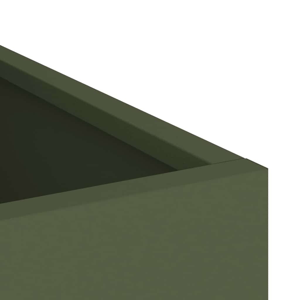 Garden Planter Olive green 32 x 32 x 40 cm Cold-rolled steel