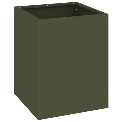Garden Planter Olive green 32 x 32 x 40 cm Cold-rolled steel