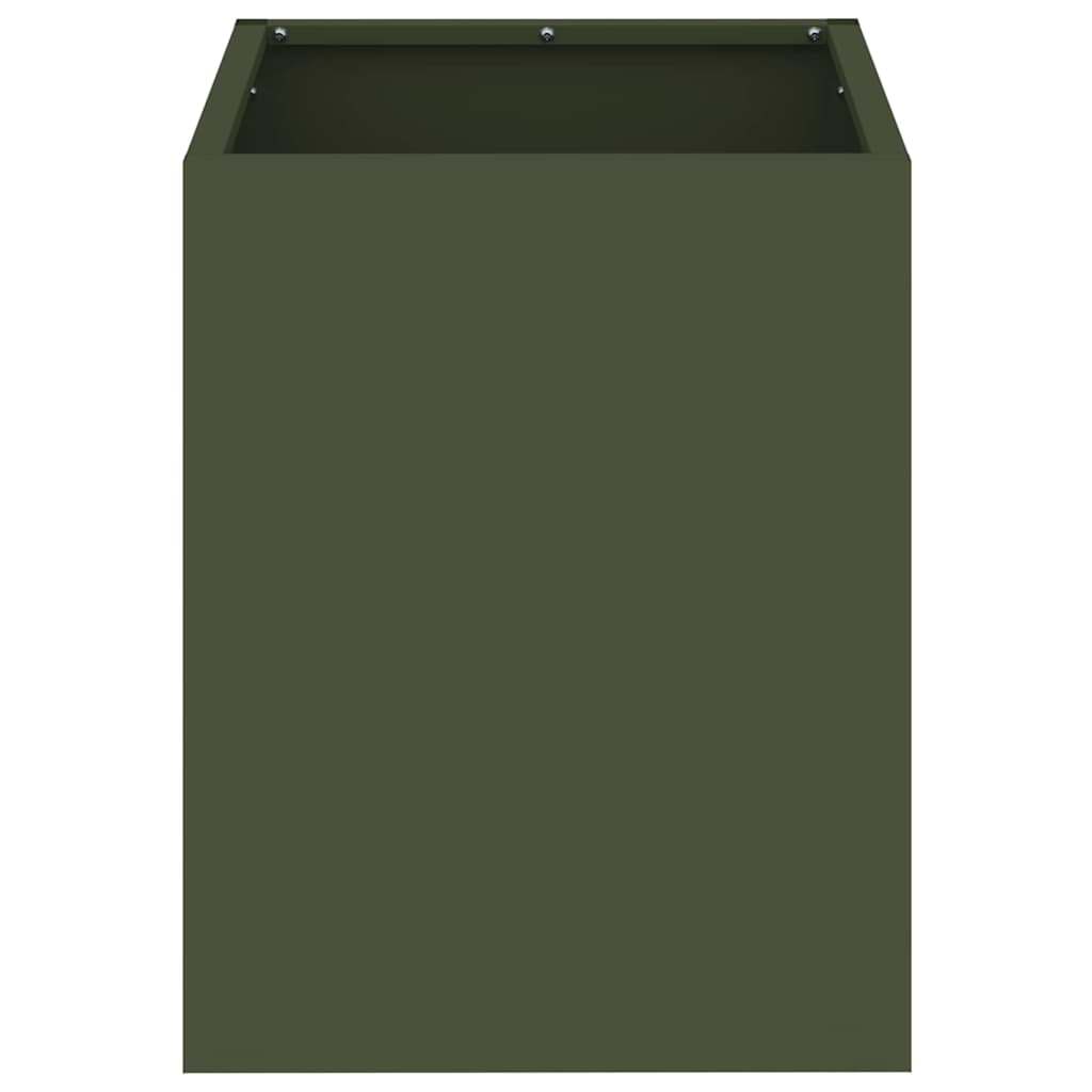 Garden Planter Olive green 32 x 32 x 40 cm Cold-rolled steel