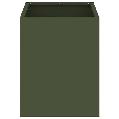 Garden Planter Olive green 32 x 32 x 40 cm Cold-rolled steel