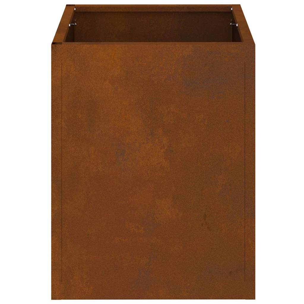 Garden Planter Brown 32 x 32 x 40 cm Weathered steel