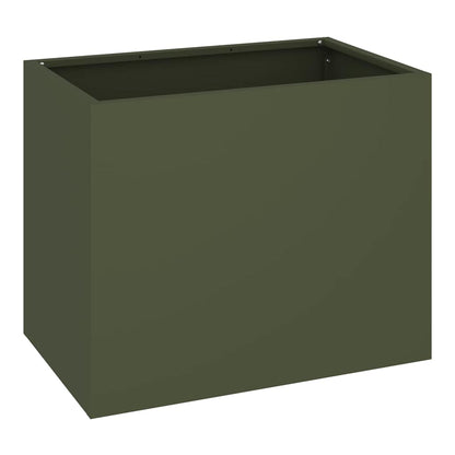 Garden Planter Olive green 50 x 32 x 40 cm Cold-rolled steel