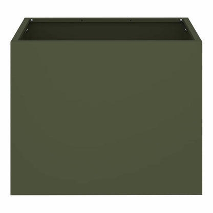 Garden Planter Olive green 50 x 32 x 40 cm Cold-rolled steel