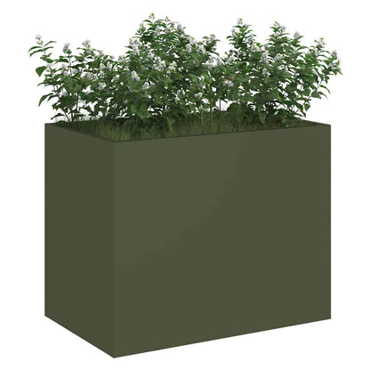 Garden Planter Olive green 50 x 32 x 40 cm Cold-rolled steel