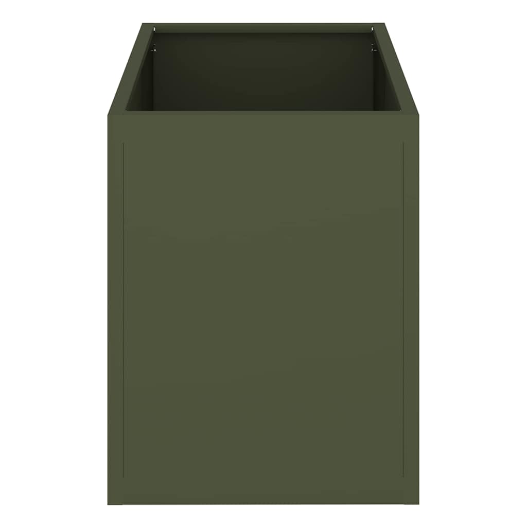 Garden Planter Olive green 50 x 32 x 40 cm Cold-rolled steel