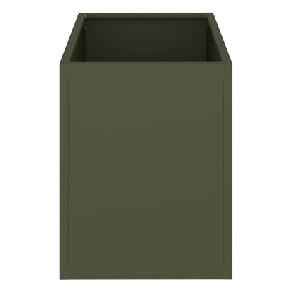 Garden Planter Olive green 50 x 32 x 40 cm Cold-rolled steel