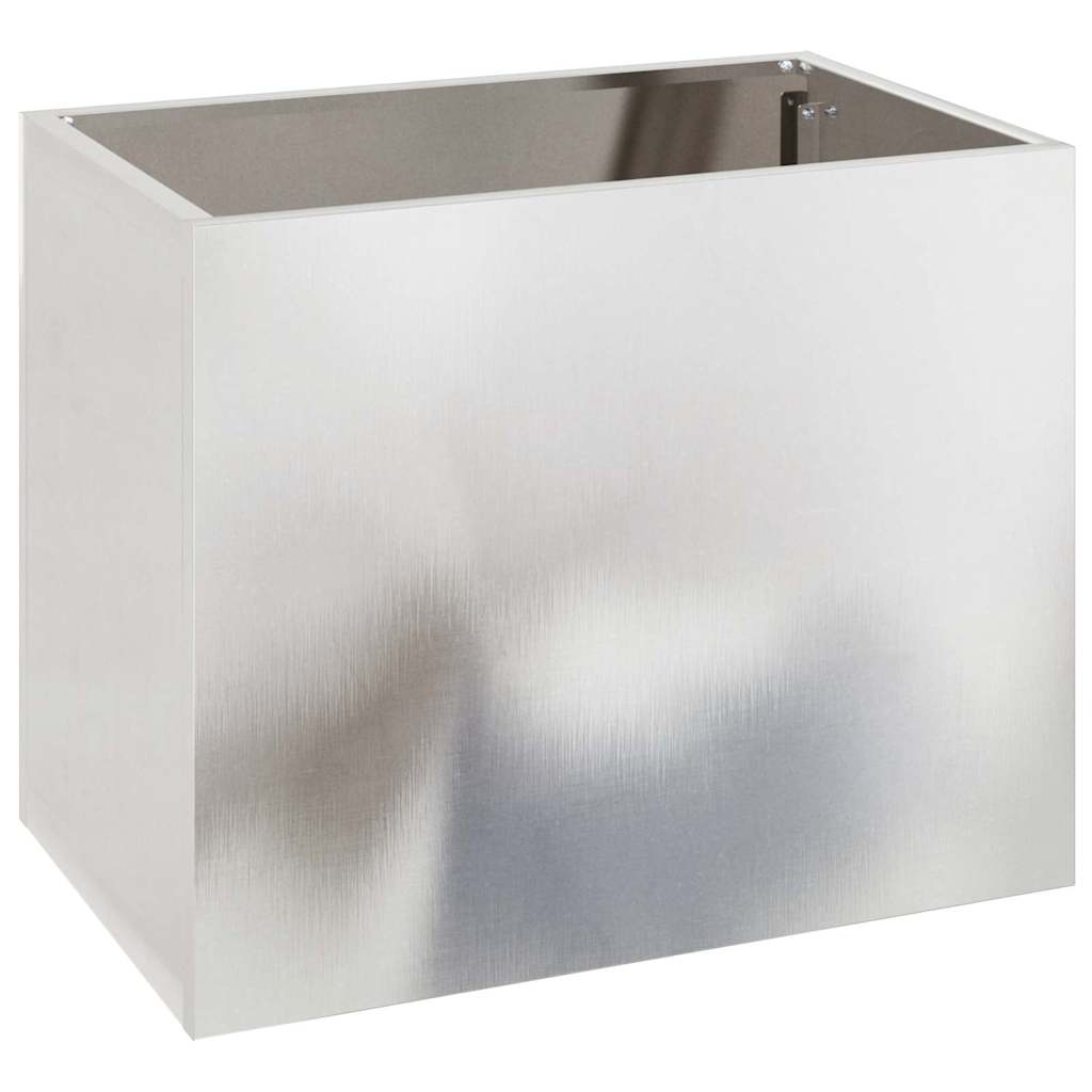 Garden Planter Silver 50 x 32 x 40 cm Stainless steel