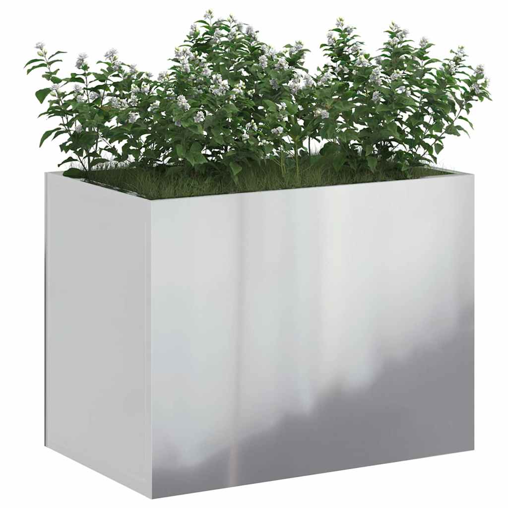 Garden Planter Silver 50 x 32 x 40 cm Galvanised steel