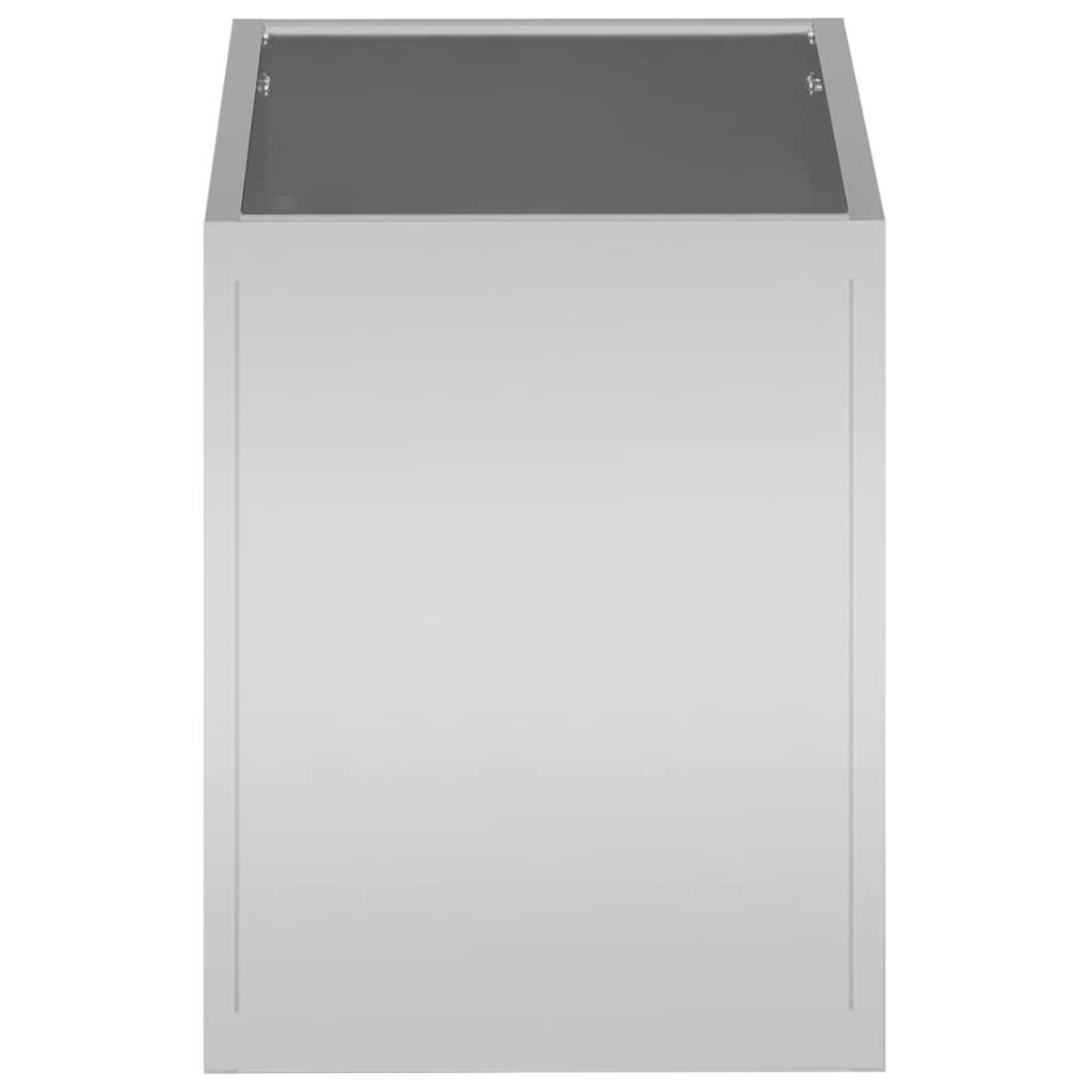 Garden Planter Silver 50 x 32 x 40 cm Galvanised steel