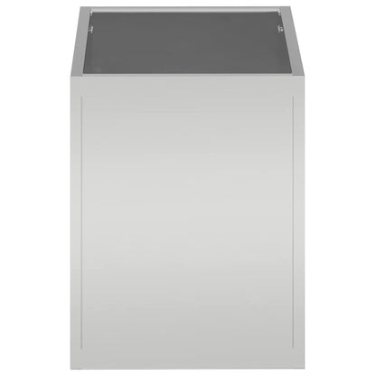 Garden Planter Silver 50 x 32 x 40 cm Galvanised steel