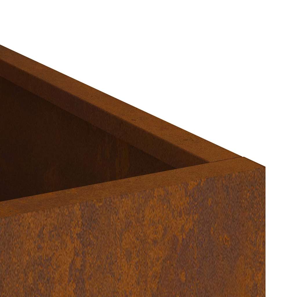 Garden Planter Brown 50 x 32 x 40 cm Weathered steel