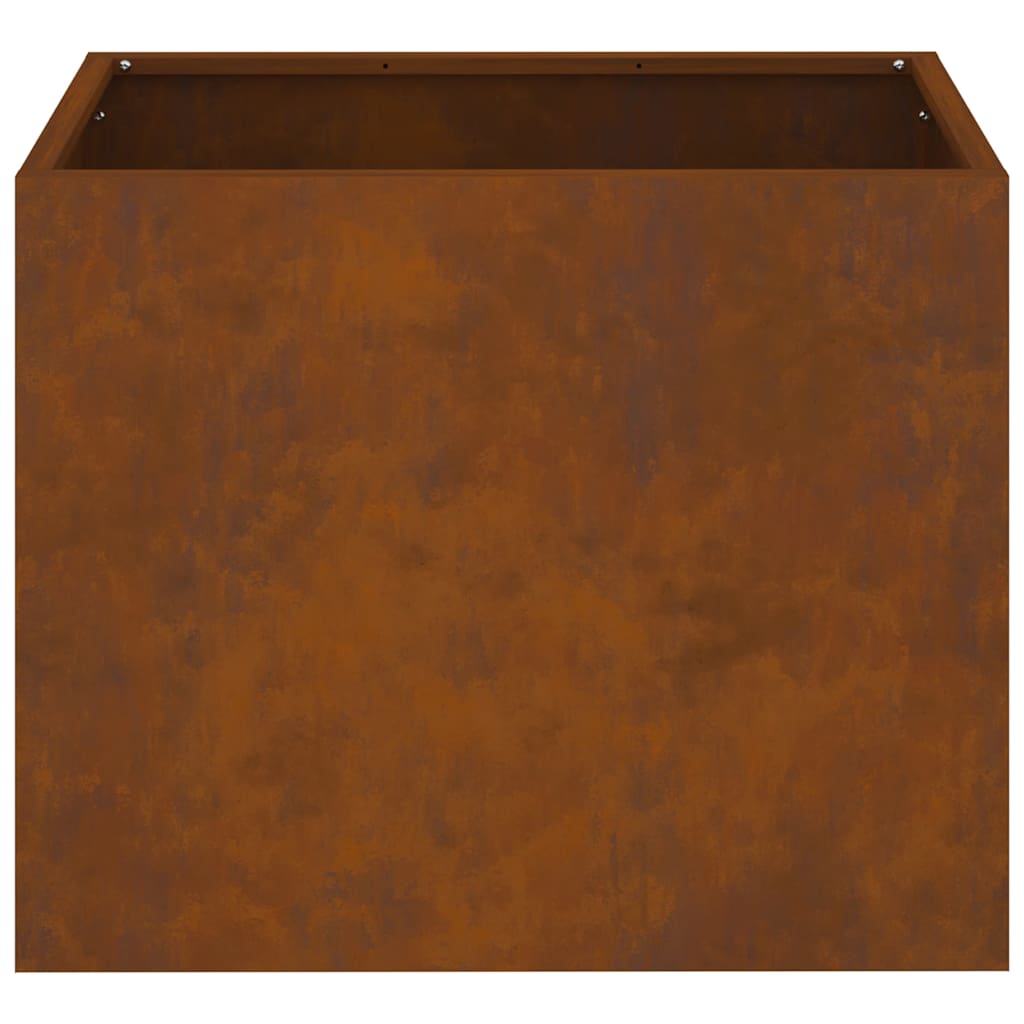 Garden Planter Brown 50 x 32 x 40 cm Weathered steel