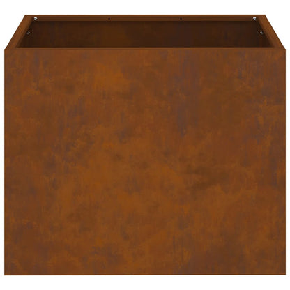 Garden Planter Brown 50 x 32 x 40 cm Weathered steel