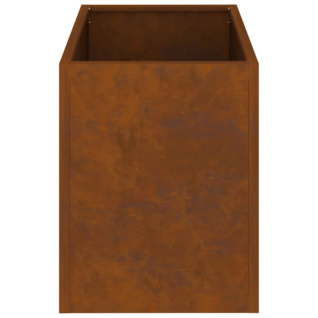Garden Planter Brown 50 x 32 x 40 cm Weathered steel