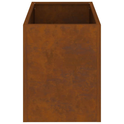 Garden Planter Brown 50 x 32 x 40 cm Weathered steel