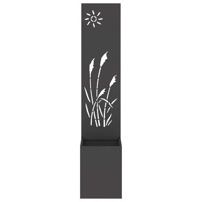 Garden Privacy Screen Black 32 x 140 cm Cold-rolled steel