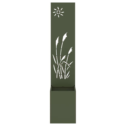 Garden Privacy Screen Olive green 32 x 140 cm Cold-rolled steel