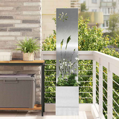 Garden Privacy Screen Sliver 32 x 140 cm Stainless steel