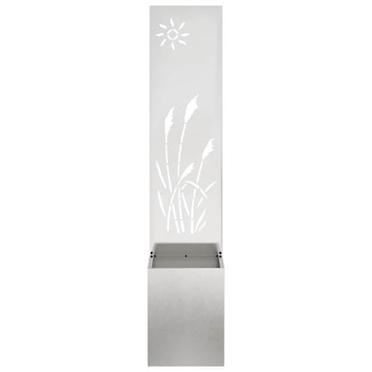 Garden Privacy Screen Sliver 32 x 140 cm Stainless steel
